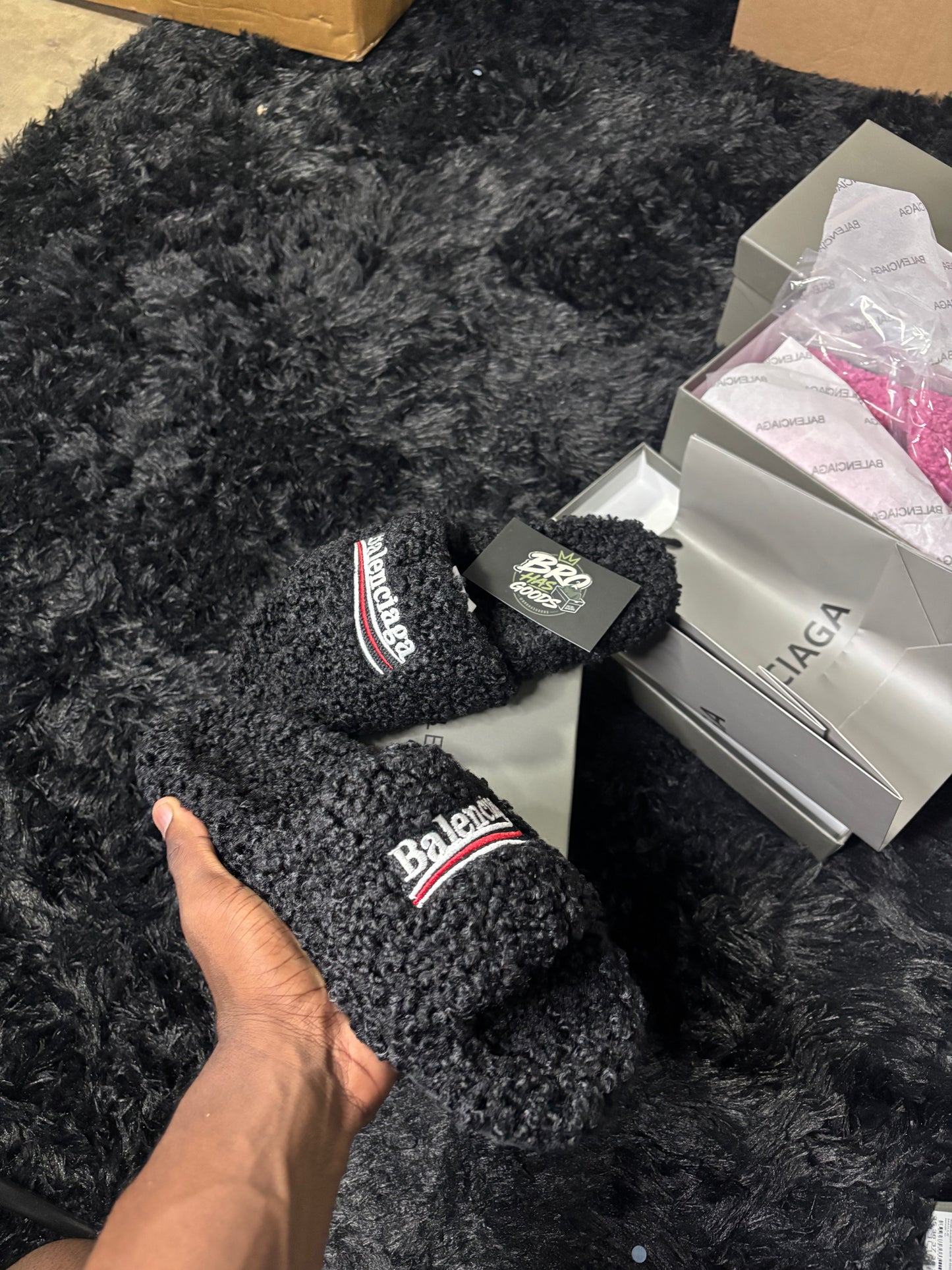 Balenci Slides (Black)