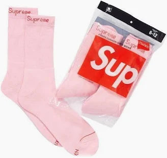 Pink Supreme X hanes Socks (4 pairs)